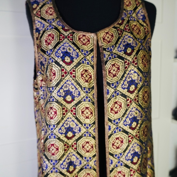 Vintage Zibaut Embroidered Full Length Vest - Picture 1 of 3